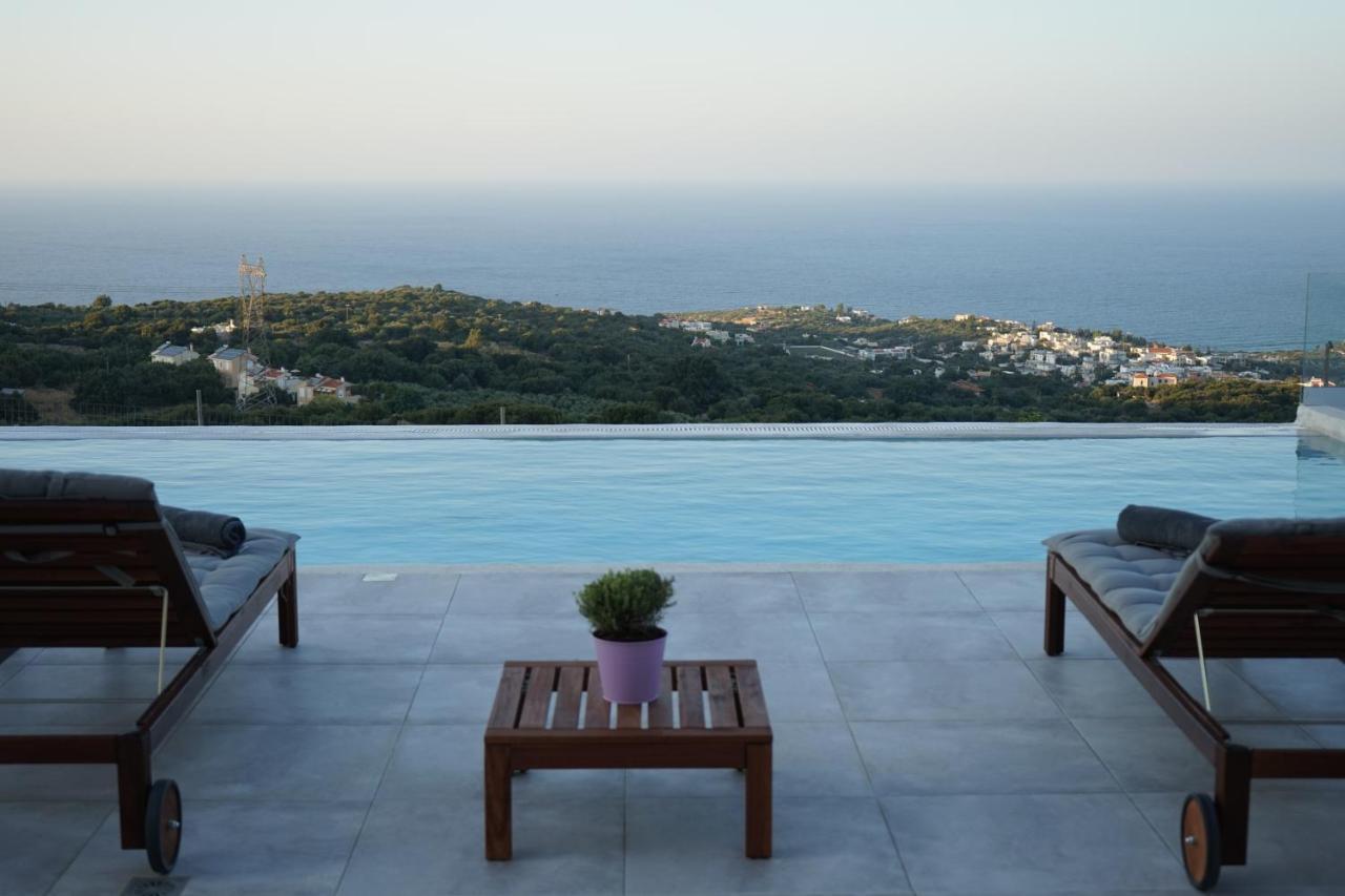 Eva Villas West With Infinity Pool & And Panoramic Sea View Gerani Chanion Екстериор снимка
