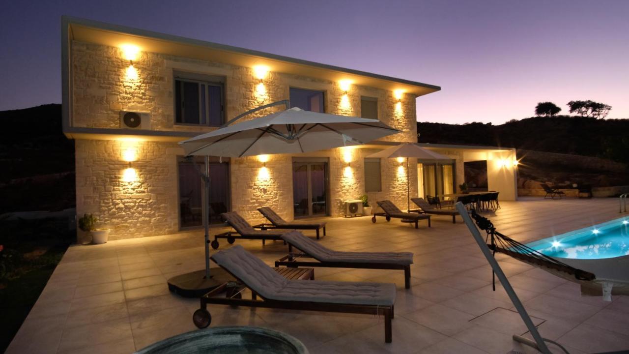 Eva Villas West With Infinity Pool & And Panoramic Sea View Gerani Chanion Екстериор снимка