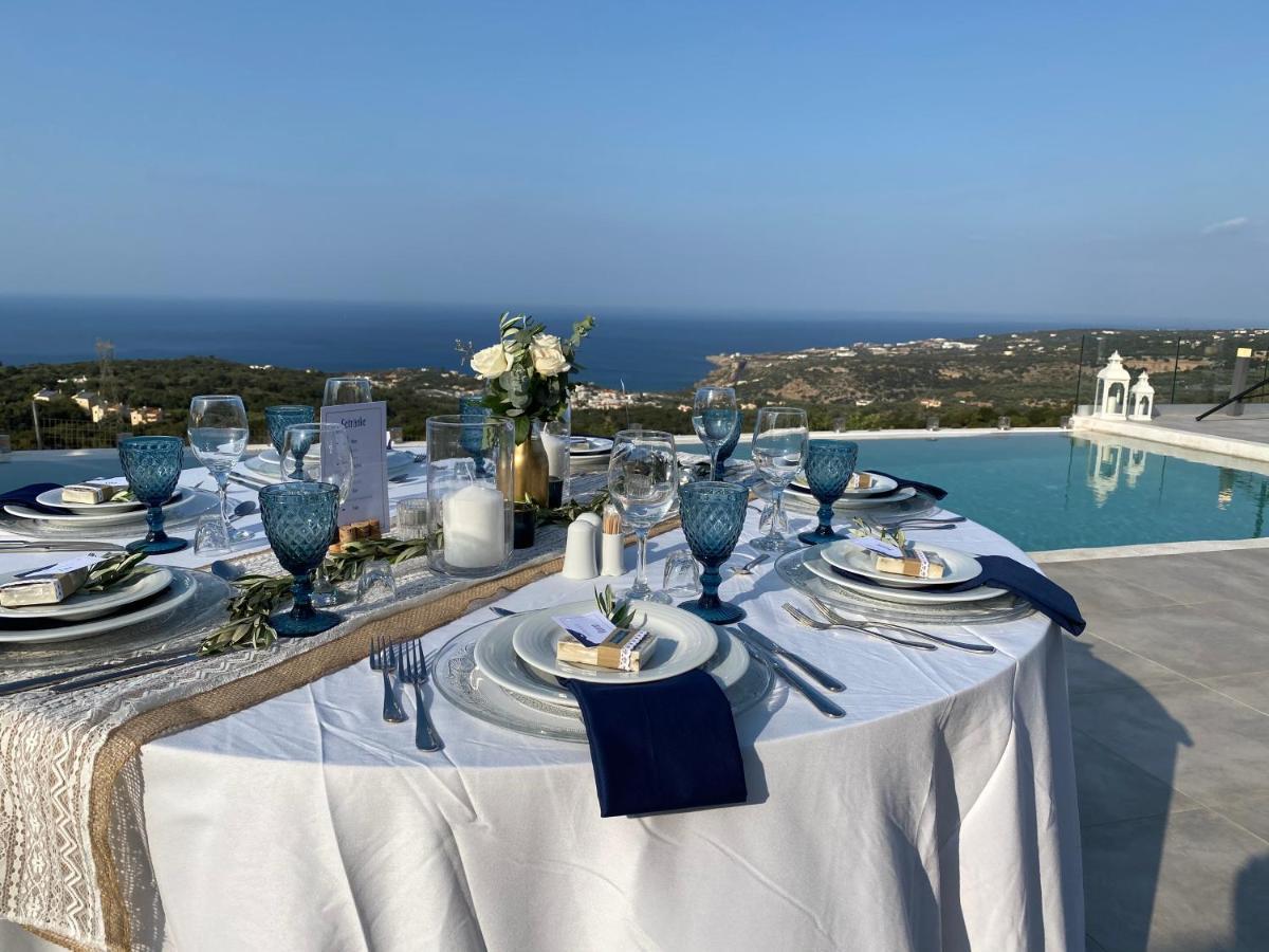 Eva Villas West With Infinity Pool & And Panoramic Sea View Gerani Chanion Екстериор снимка